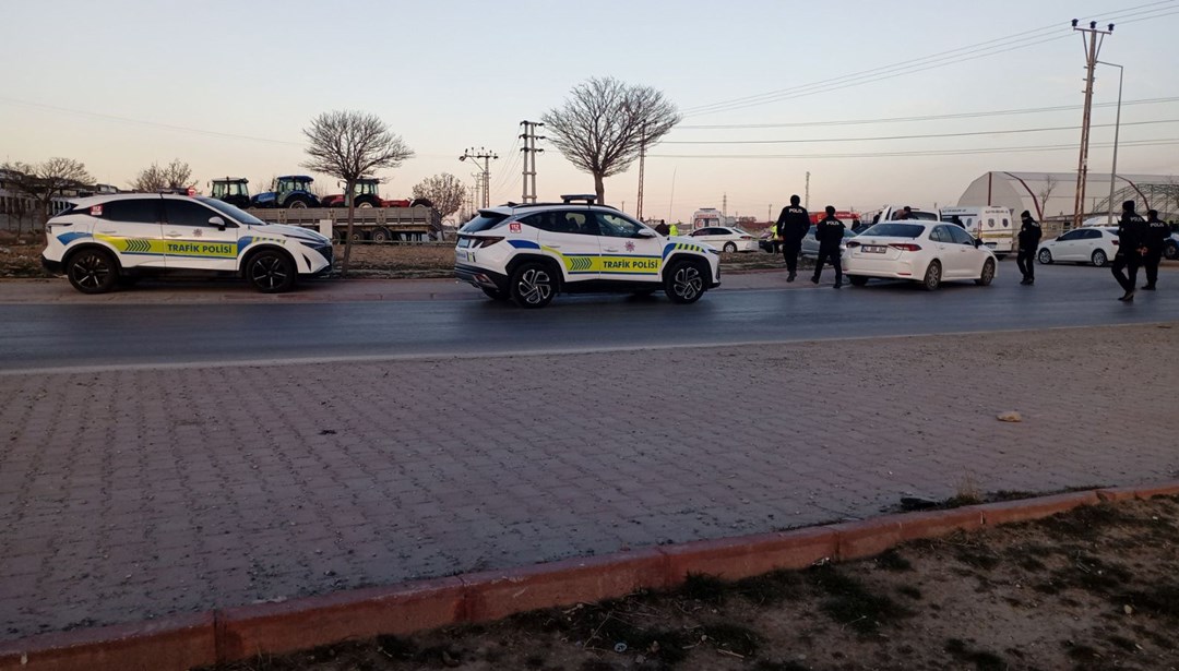 Konya’da trafik kazasında bir polis şehit oldu: Kaza güvenlik kamerasında